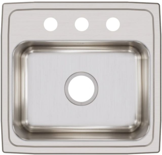 Elkay Lustertone® Classic Lustrous Satin 19" x 18" x 7-5/8" 3-Hole Single Bowl Drop-In Sink-1