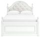 Signature Design by Ashley® Maylilly White Full Upholstered Panel Storage Bed-3