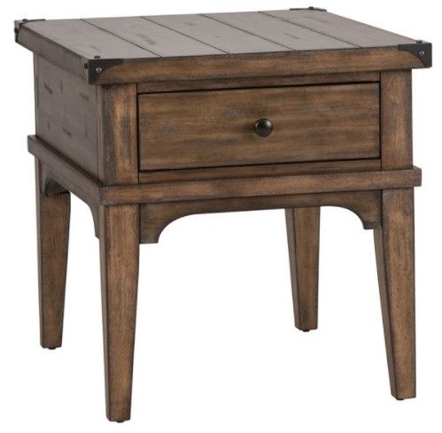 Liberty Furniture Aspen Skies 3-Piece Weathered Brown Living Room Table Set-2