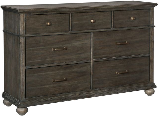 Mazin Furniture Motsinger Wire-Brushed Rustic Brown Dresser-1