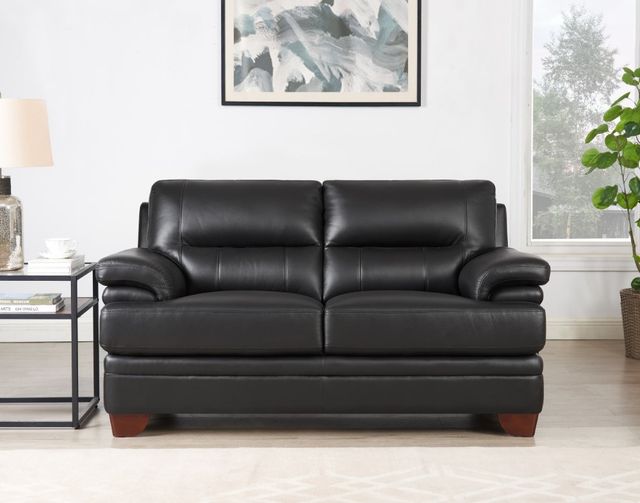 Hydeline® Luxor Gunmetal Black Loveseat-2