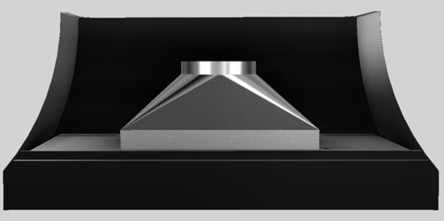 Vent-A-Hood® Designer Series 66" Black Wall Mounted Range Hood-3