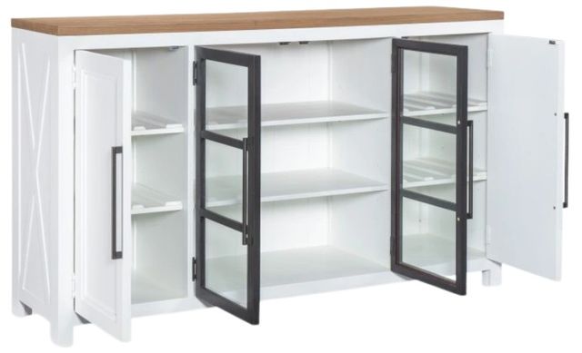 Legacy Modern Franklin Harvest Oak/Natural White Credenza-3