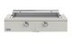 Caliber™ Rockwell Social 48" Antique White Built-In Liquid Propane Outdoor Griddle with Polished Chrome Hardware-0