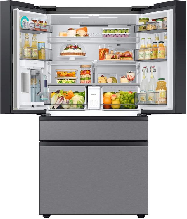 Samsung Bespoke 36" 22.9 Cu. Ft. Fingerprint Resistant Stainless Steel Counter Depth French Door Refrigerator with Inner Beverage Center™-2