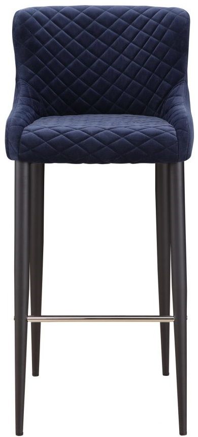 Moe's Home Collection Etta Dark Blue Bar Stool-0