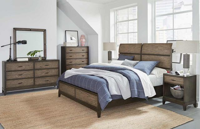 aspenhome® Westlake Portobello Queen Sleigh Bed-1
