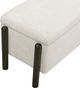 TOV Furniture Abby Cream Nubby Fabric Storage Bench-5