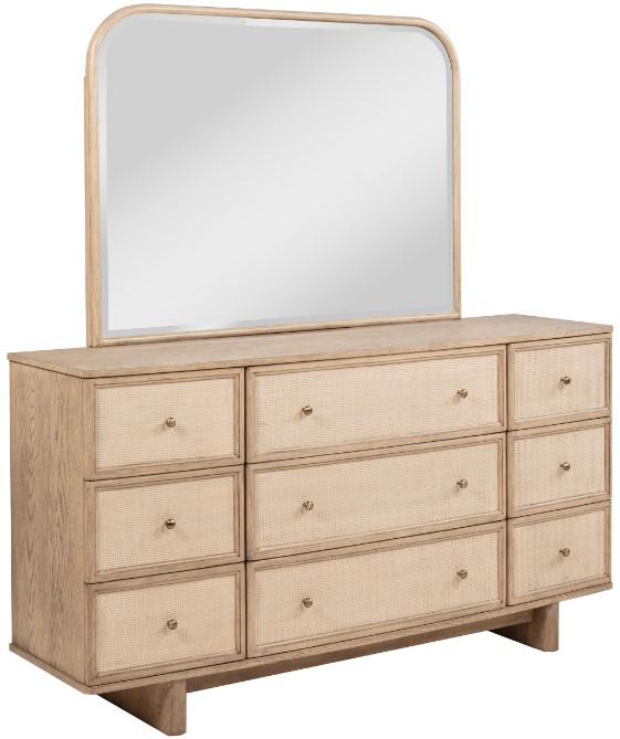 Beige dresser with mirror discount