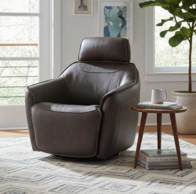 Liberty Furniture Darby Kona Earth Power Reclining Swivel Accent Chair-2
