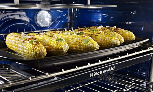 KitchenAid® 30" Stainless Steel Freestanding Dual Fuel Double Oven Range-5