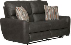 Catnapper® Dorian Charcoal/Nutmeg Reclining Loveseat