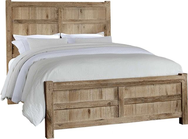 Vaughan-Bassett Dovetail Sun Bleached White King Board and Batten Panel Bed-0
