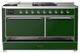 Ilve® Majestic III 60" Emerald Green Pro Style Dual Fuel Natural Gas Range with Solid Door and Chrome Trim-2