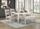 Homelegance® Savile Brushed Antique White/Light Gray Bench-1