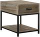 Hammary® Parsons Sandalwood Rectangular End Table with Black Base-0