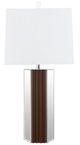 Coaster® Elena Brown/White 30" Square Tapered Mirrored Table Lamp -2
