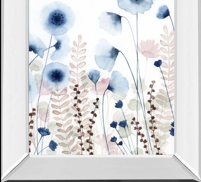 Classy Art Sweet Flower Field I by Grace Popp Mirror Framed Wall Art-1