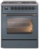 Ilve® Nostalgie II Series 30" Blue Gray Pro Style Dual Fuel Range-1