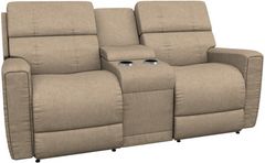 La-Z-Boy® Apollo Khaki Power Reclining Loveseat with Console, Headrest, and Lumbar
