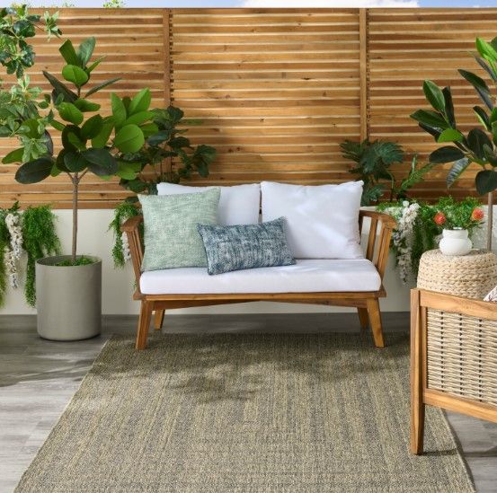 Nourison Home™ Tulum Olive 5'x7' Style 1 Area Rug-1