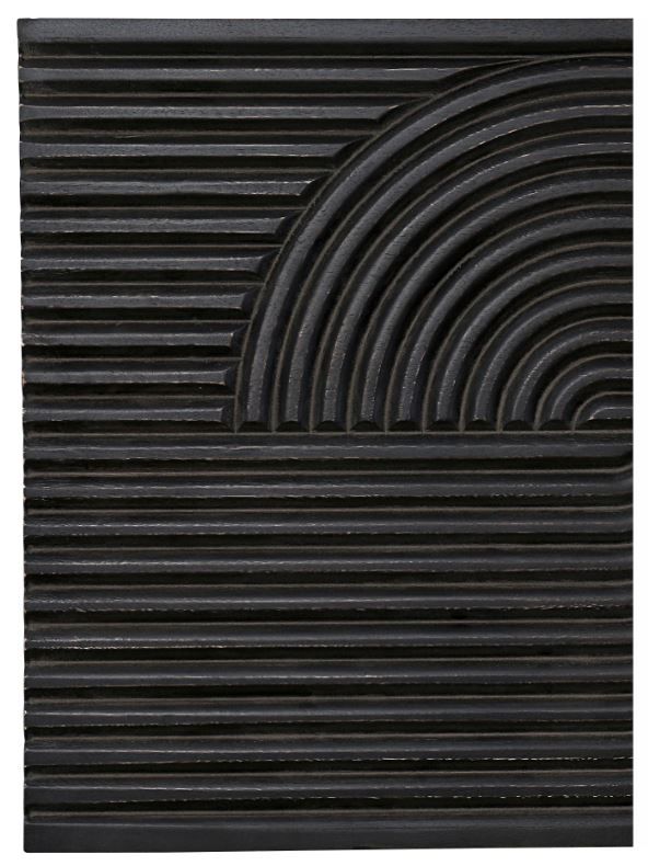 Moe's Home Collection Knott Washed Black Carved Wood Wall Art-2