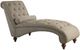 Mazin Furniture Bonne Brown Chaise with Nailhead and Pillow-0