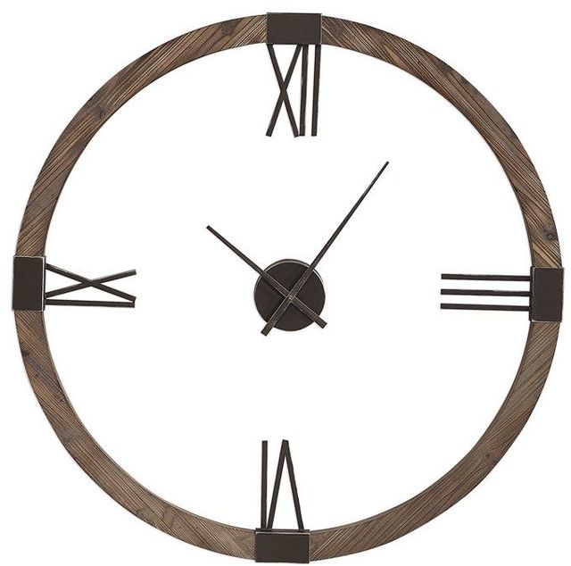 Uttermost® Marcelo Brown Modern Wall Clock-0