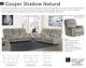 Parker House® Cooper 3-Piece Shadow Natural Manual Reclining Seating Set-2