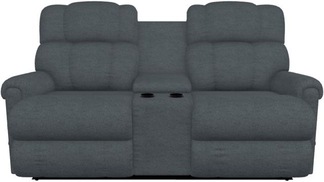 La-Z-Boy® Pinnacle Denim Manual Wall Reclining Loveseat with Console-1
