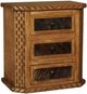 Horizon Home® Hill Country Brown Cowhide Nightstand-0