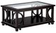 Jofran Inc. Panama Glass Top Cocktail Table with Brown Base-0