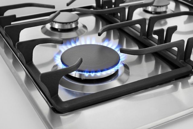 Whirlpool® 24" Black On Stainless Gas Cooktop-2