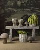 Currey & Company Faux Birch Beige/Black/Pale Gray Small Planter-3
