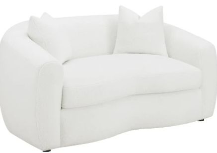 Coaster® Isabella 3-piece  Natural Faux Sheepskin Upholstered Seating Set-2