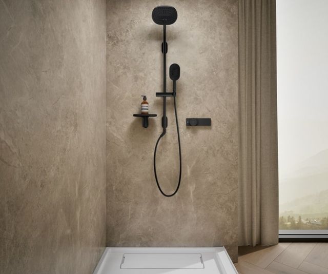 KOHLER® Anthem™ EvoCycle™ Matte Black Hybrid Smart Shower System for Showerhead and Handshower-1