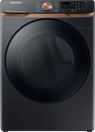 Samsung 7.5 Cu. Ft. Smart Brushed Black Front Load Electric Dryer with Steam Sanitize+ and Sensor Dry