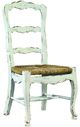 Furniture Classics French Brown/Distressed Chalk White Ladderback Dining Side Chairs-0