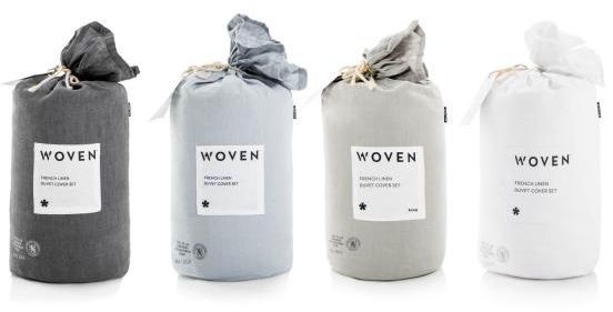 Malouf® Woven™ French Linen Flax Queen Duvet Set-2