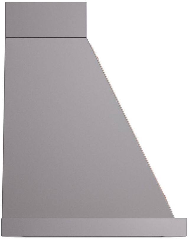 Ilve® Nostalgie II Noblesse 36" Graphite Matte Wall Mounted Range Hood with Copper Trim-2