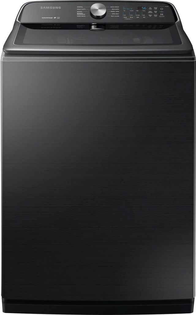 Samsung 5.4 Cu. Ft. Fingerprint Resistant Black Stainless Steel Top Load Washer-0