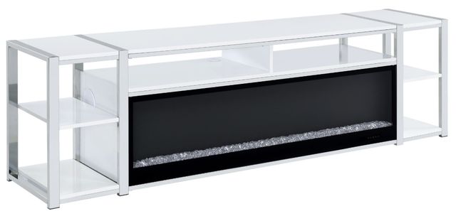 Elements International Midway White 80" TV Console-0