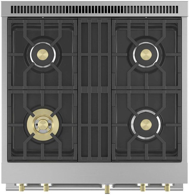 Monogram® Statement Collection 30" Stainless Steel Pro Style Dual Fuel Range-3