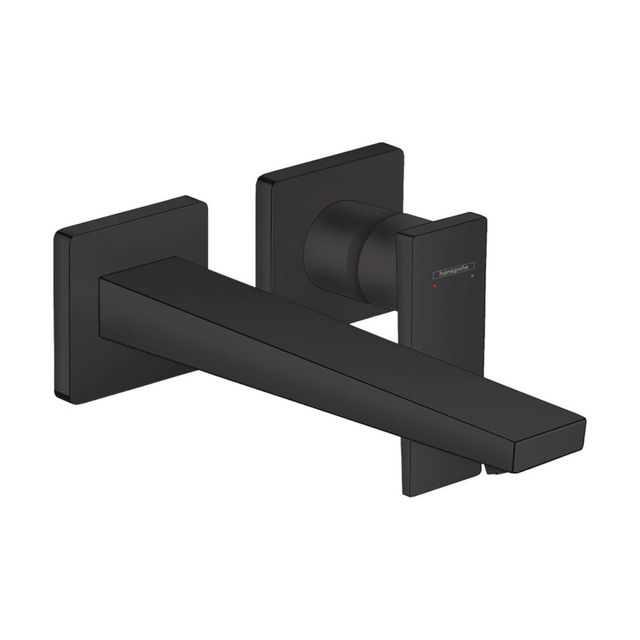 Hansgrohe Metropol Matte Black Wall-Mounted Single-Handle Faucet Trim with Lever Handle-0