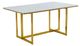 Mazin Furniture Althea White Dining Table with Gold Base-0