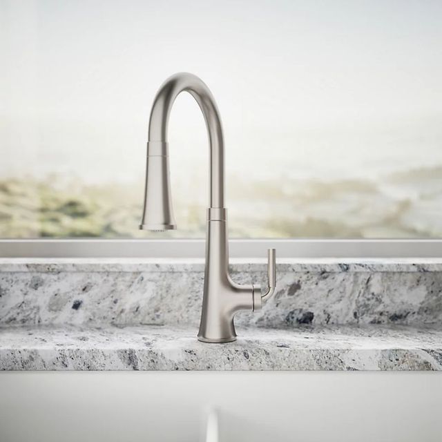 KOHLER® Tone® Vibrant Stainless Kitchen Sink Faucet with 3-Function Sprayhead-3