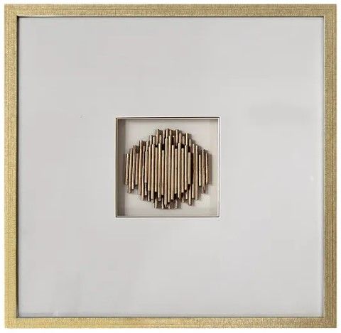 Crestview Collection Metallic Times 2-Piece Gold Wall Art Set-1