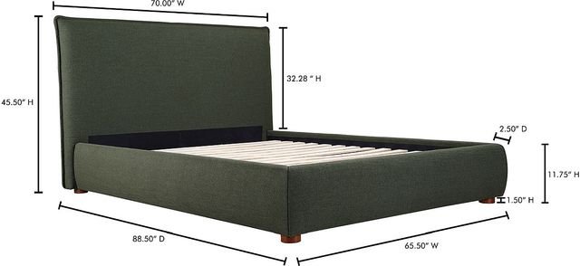 Moe's Home Collection Luzon Deep Forest Queen Bed-2