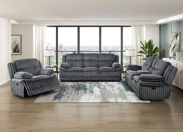 Homelegance® Goodland Dark Gray Manual Glider Reclining Chair-1