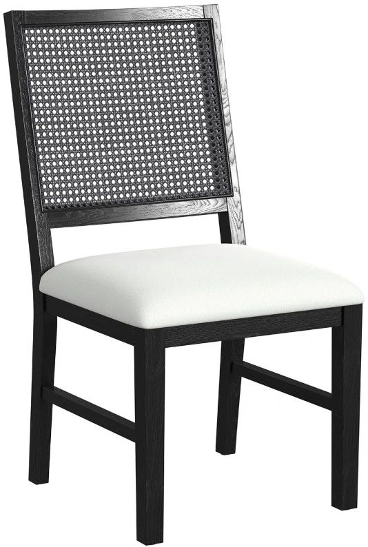 Elements International Bahama Breeze Black/White Dining Side Chair-0